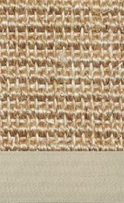 Sisal Salvador creme 003 tæppe med kantbånd i elfenbein 003